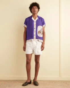 Shirts<BODE Round Up Short Sleeve Shirt Purple