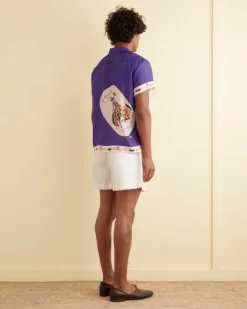 Shirts<BODE Round Up Short Sleeve Shirt Purple