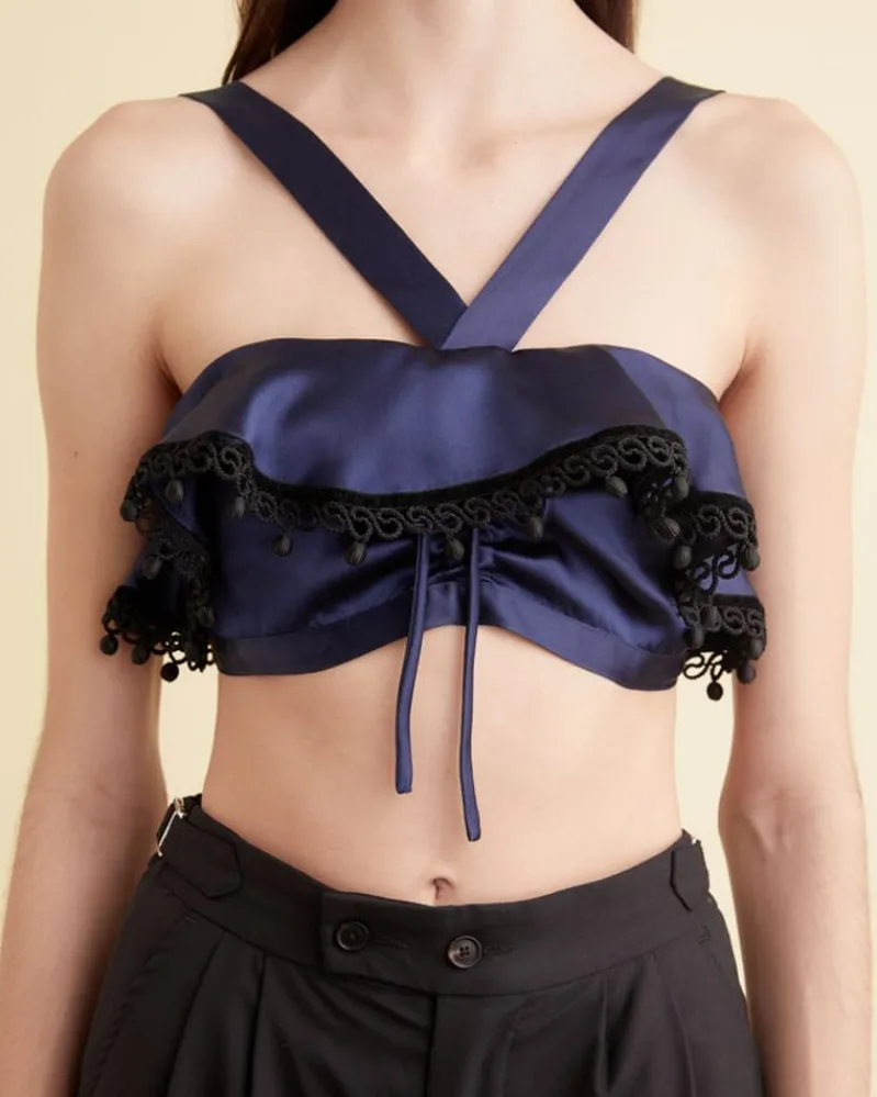Tops<BODE Ruffle Bra Navy