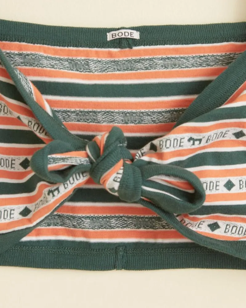 Underpinnings<BODE Scottie Jacquard Bra Green/Orange