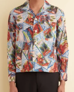 Shirts<BODE Seersucker Postcard Long Sleeve Shirt