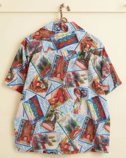 Shirts<BODE Seersucker Postcard Short Sleeve Shirt