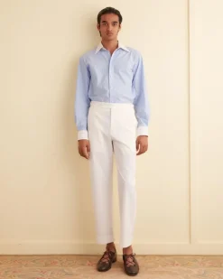 Trousers & Pants<BODE Seersucker Suiting Trousers White