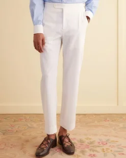 Trousers & Pants<BODE Seersucker Suiting Trousers White
