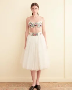 Skirts<BODE Sequin Sunset Lily Skirt Cream