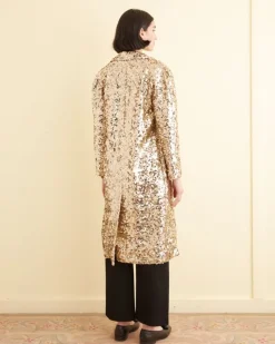 Outerwear<BODE Sequin Worcester Coat Gold