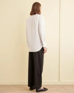 Suiting<BODE Sequined Silhouette Tuxedo Shirt White