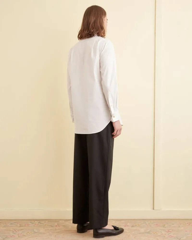 Suiting<BODE Sequined Silhouette Tuxedo Shirt White