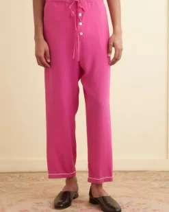 Trousers & Pants<BODE Shadow Jasmine Pajama Pants Fuchsia