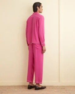 Trousers & Pants<BODE Shadow Jasmine Pajama Pants Fuchsia