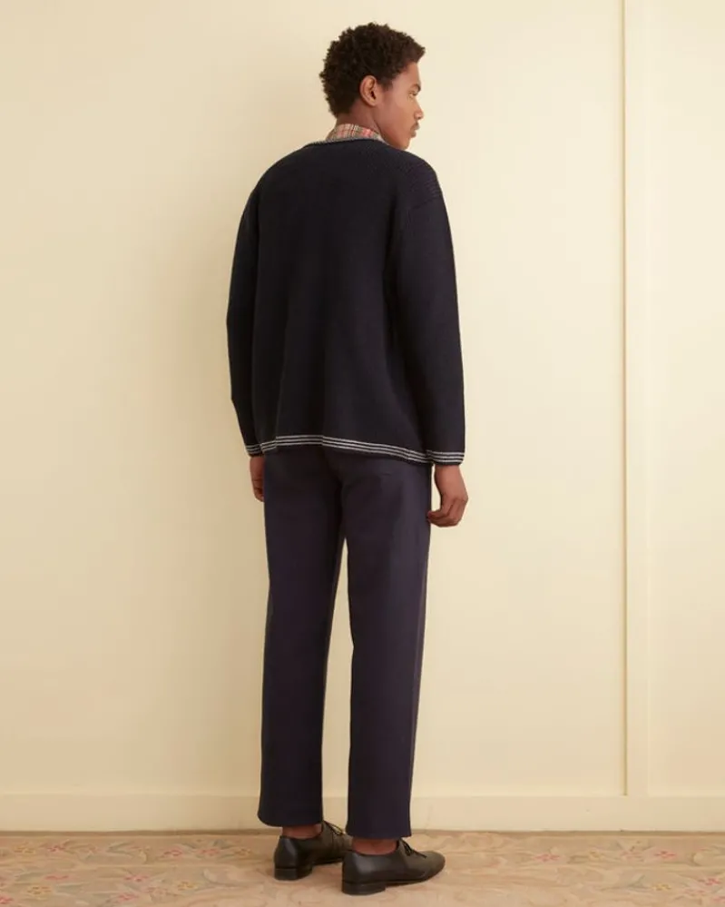 Knitwear<BODE Shaker Stitch Cardigan Navy