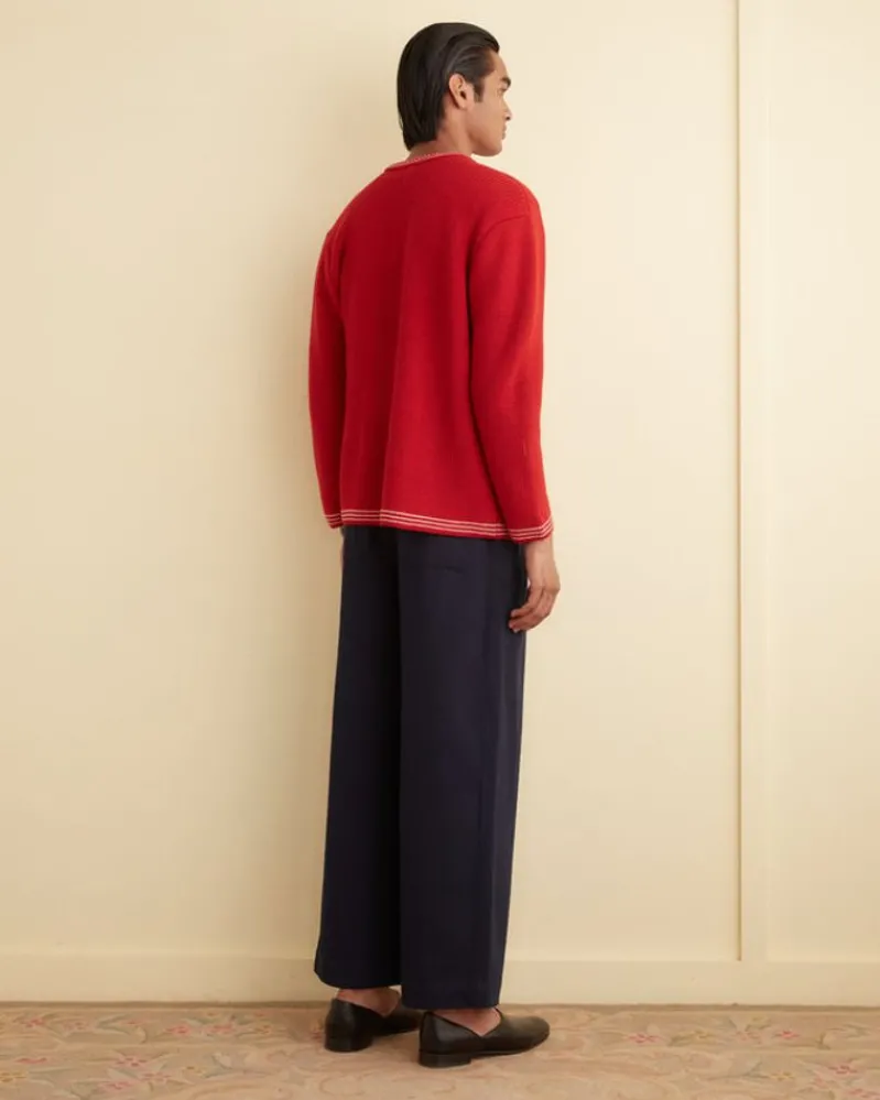 Knitwear<BODE Shaker Stitch Cardigan Red