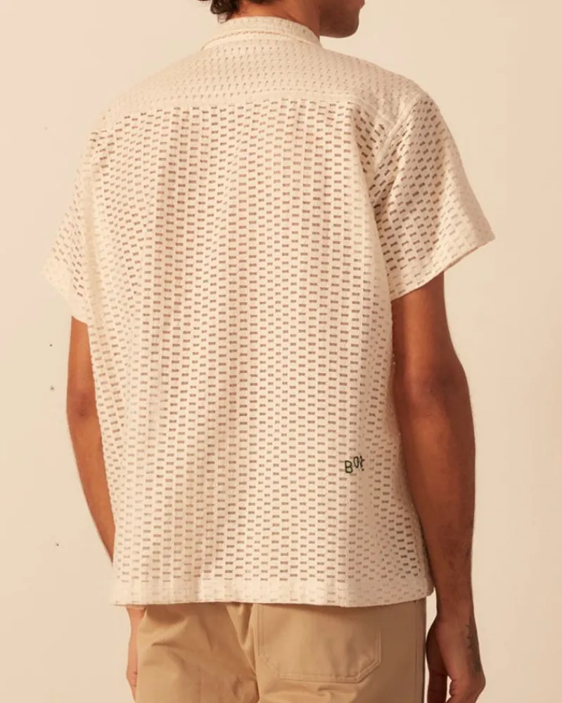 Shirts<BODE Sheer Brick Lace Short Sleeve Shirt