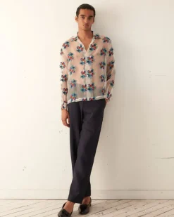 Shirts<BODE Sheer Daisy Long Sleeve Shirt