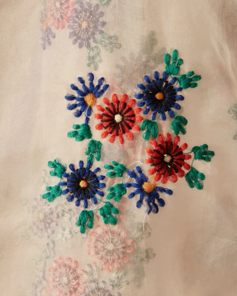 Shirts<BODE Sheer Daisy Long Sleeve Shirt