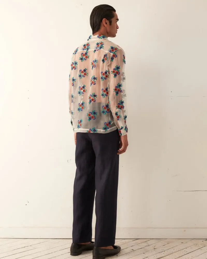 Shirts<BODE Sheer Daisy Long Sleeve Shirt