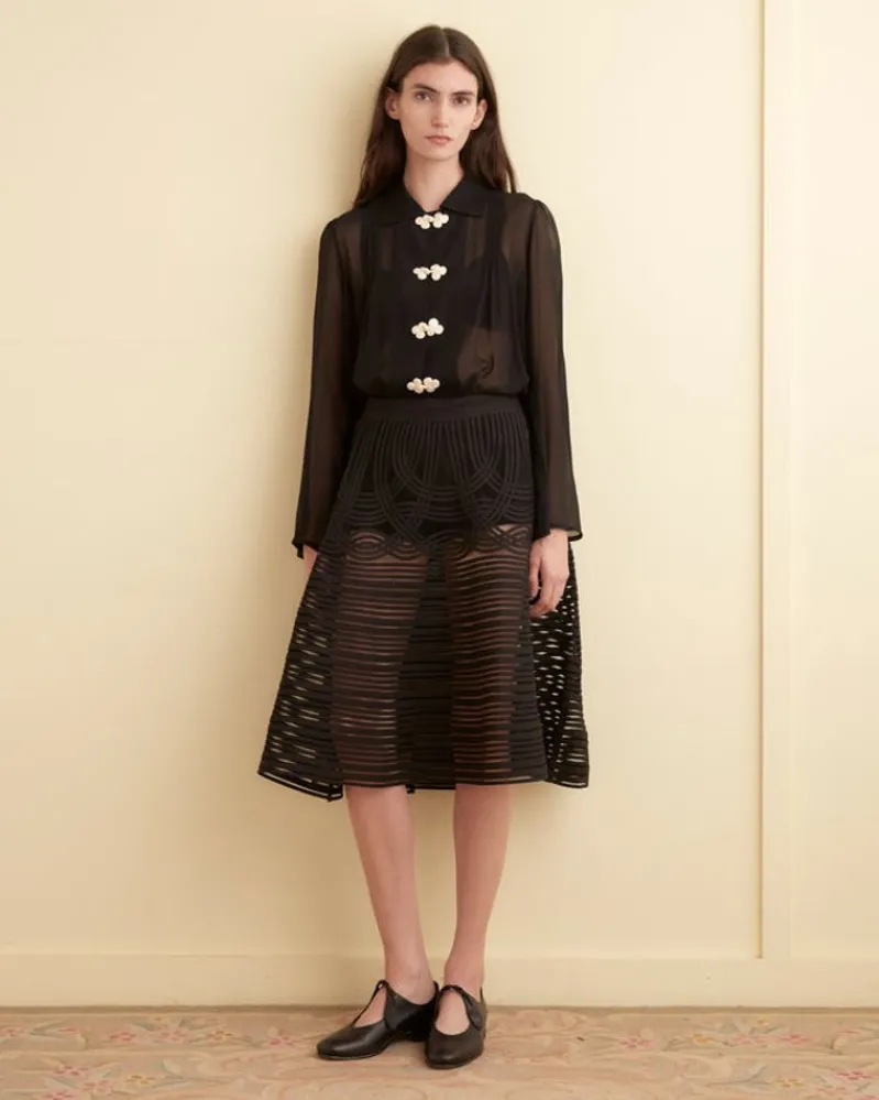 Skirts<BODE Sheer Trellis Skirt Black
