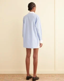 Tops<BODE Signet Murray Shirt White/Blue