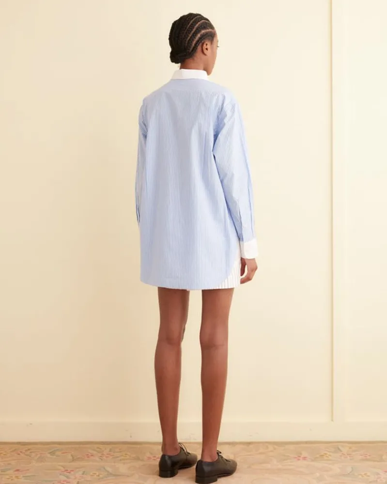 Tops<BODE Signet Murray Shirt White/Blue