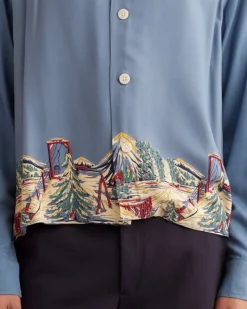 Shirts<BODE Ski Lift Long Sleeve Shirt Blue