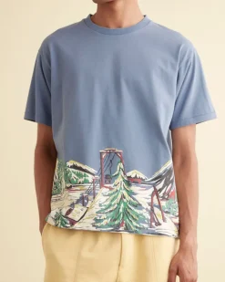 Cut & Sew<BODE Ski Lift Tee Blue
