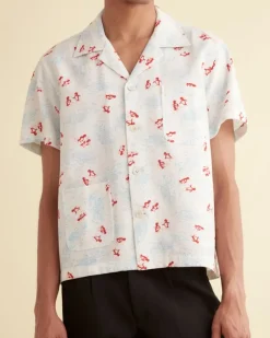 Shirts<BODE Skiing Penguins Short Sleeve Shirt Multi