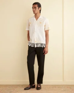 Shirts<BODE Soleil Fringe Short Sleeve Shirt