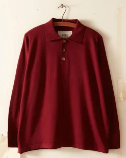 Knitwear<BODE Solid Cycling Polo - Maroon