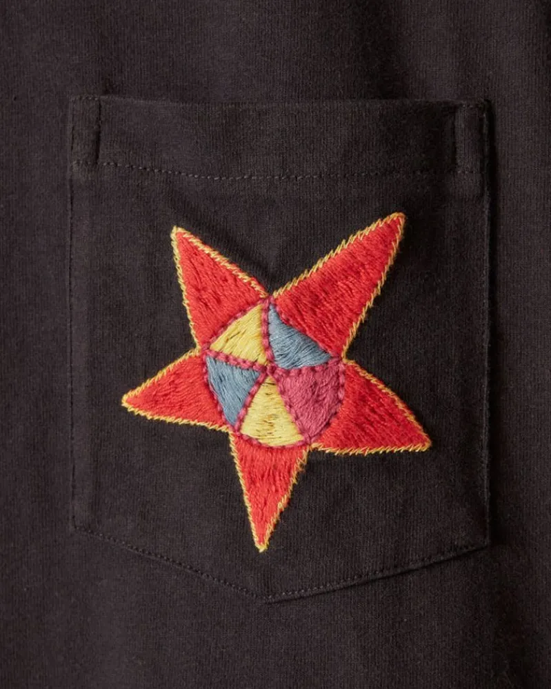 Cut & Sew<BODE Star Pocket Tee - Midnight