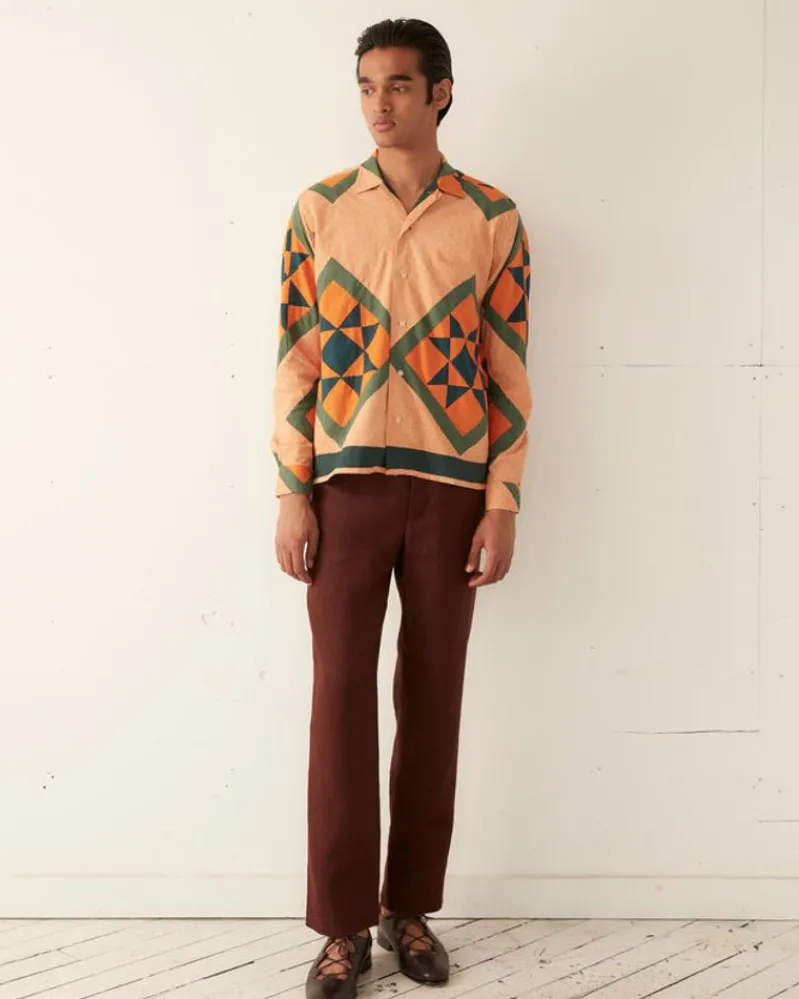 Shirts<BODE Star Quilt Long Sleeve Shirt