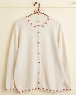 Knitwear<BODE Starflower Beaded Cardigan Cream