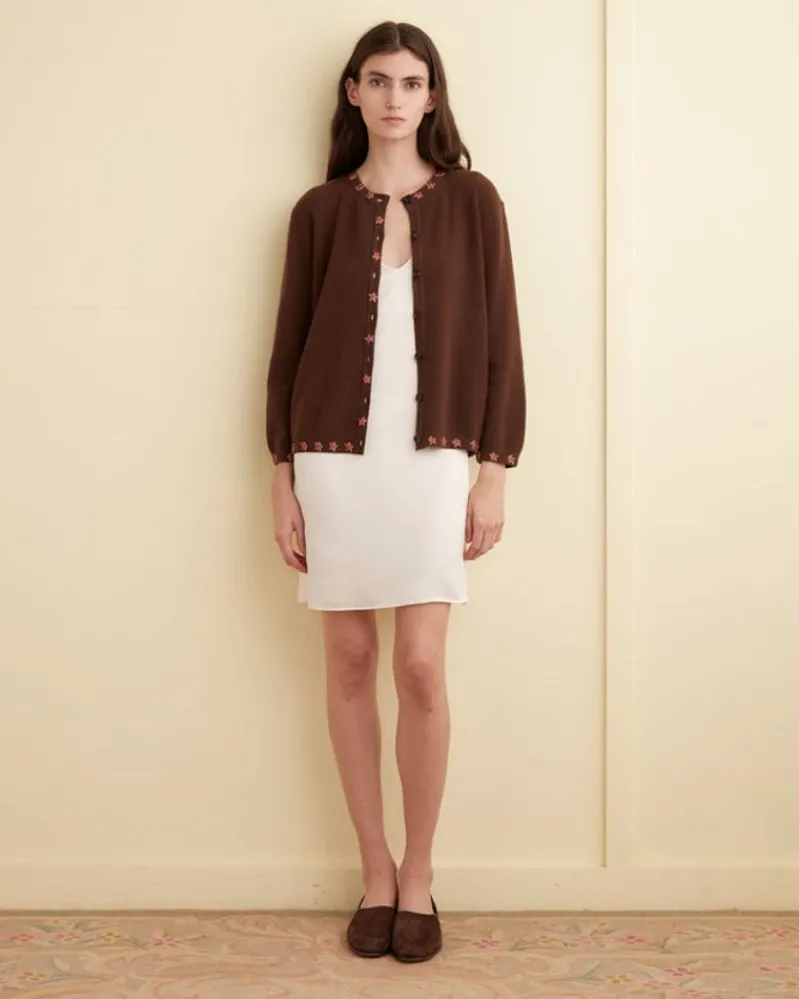 Knitwear<BODE Starflower Beaded Cardigan Brown