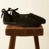 Shoes<BODE Suede Lace-Up Espadrille - Black