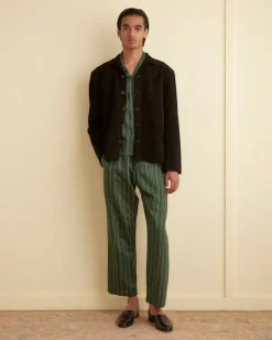 Outerwear<BODE Suede Overshirt Black