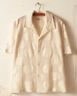 Shirts<BODE Sunflower Lace Short Sleeve Shirt - Ecru