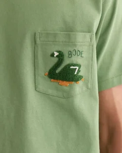 Cut & Sew<BODE Swan Pocket Tee Green