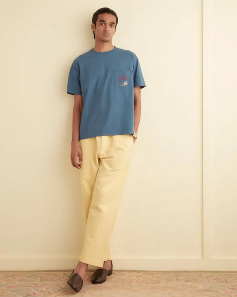 Cut & Sew<BODE Sweet Pine Pocket Tee Petrol