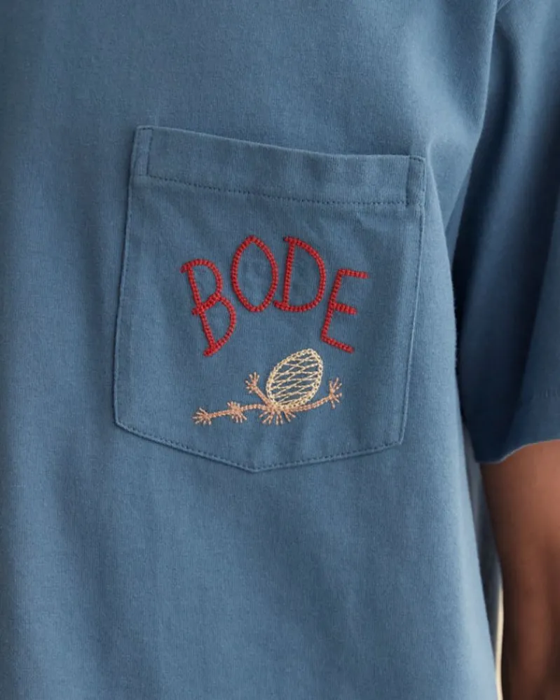 Cut & Sew<BODE Sweet Pine Pocket Tee Petrol