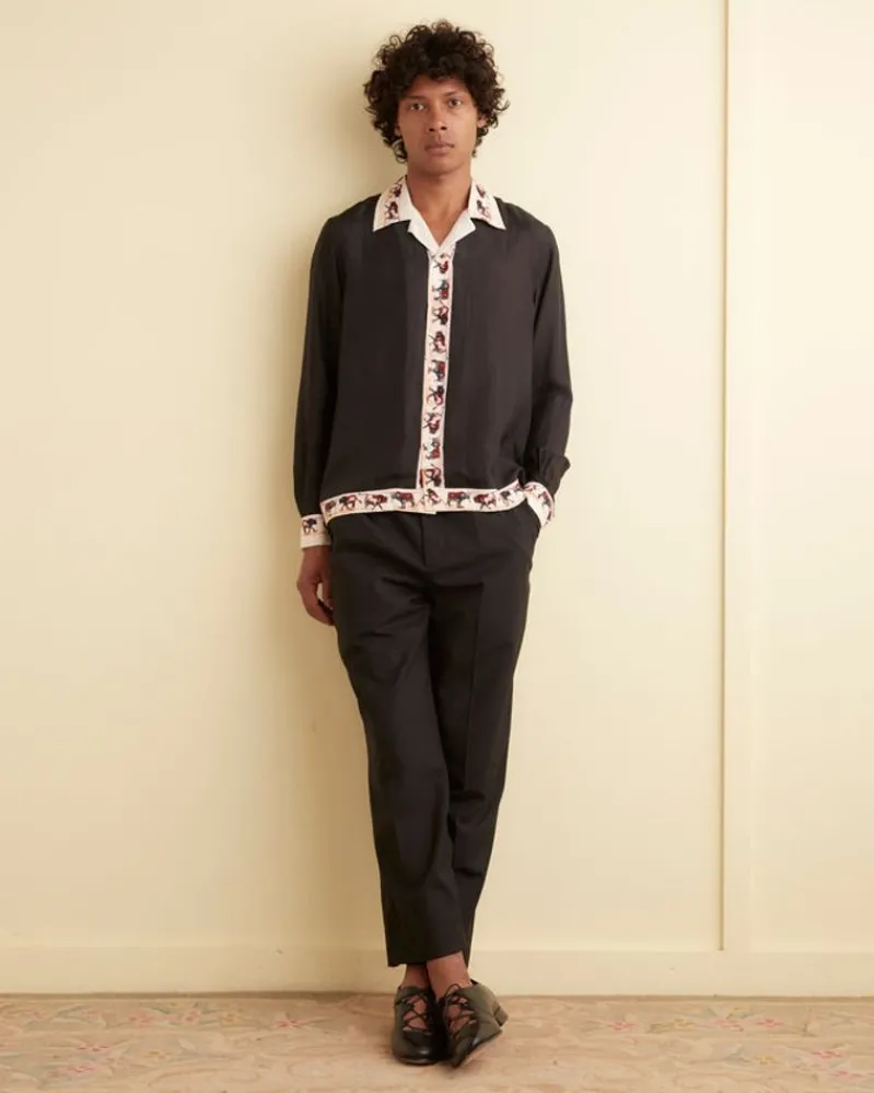 Shirts<BODE Taureau Long Sleeve Shirt Black
