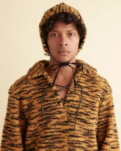 Accessories<BODE Tiger Fleece Tie Cap Orange
