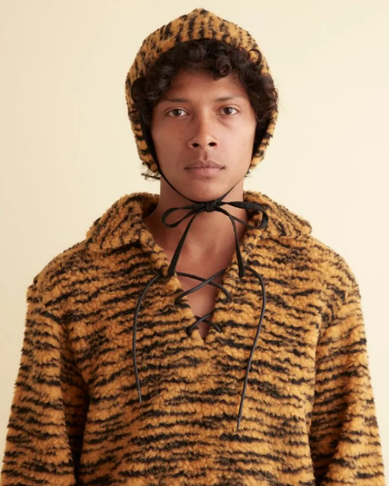 Accessories<BODE Tiger Fleece Tie Cap Orange