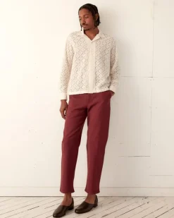 Shirts<BODE Tile Lace Long Sleeve Shirt - Ecru