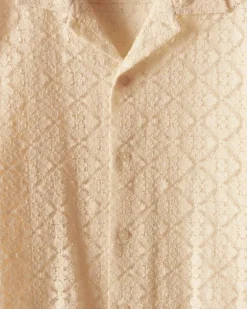 Shirts<BODE Tile Lace Long Sleeve Shirt - Ecru