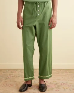 Trousers & Pants<BODE Top Sheet Pajama Pants Green