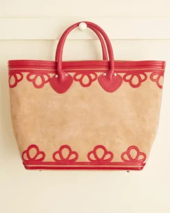 Accessories<BODE Trefoil Tote - Tan/Red