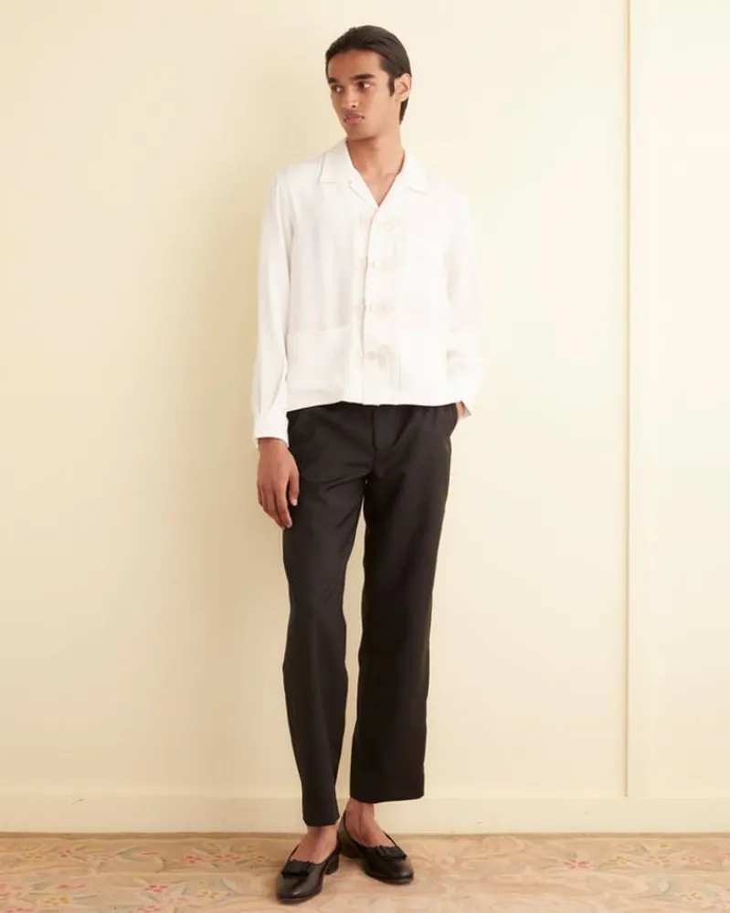 Shirts<BODE Trillium Long Sleeve Shirt Cream