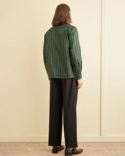 Trousers & Pants<BODE Tropical Wool Double-Button Trousers Black