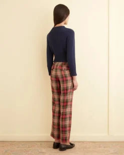 Trousers & Pants<BODE Truro Plaid Trousers Red