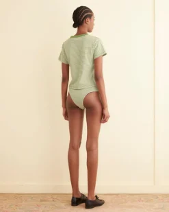 Underpinnings<BODE Truro Stripe Briefs Green/Cream