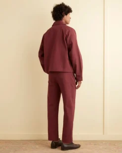 Outerwear<BODE Twill Cropped Car Jacket - Merlot